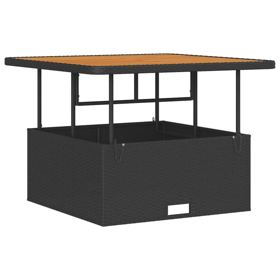 Ensemble de salle à manger pour jardin Noir polyrotin - 6