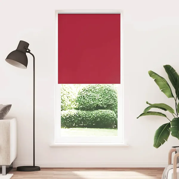 Store enrouleur occultant 84,4 x 230 cm, largeur du tissu 80 cm, rouge