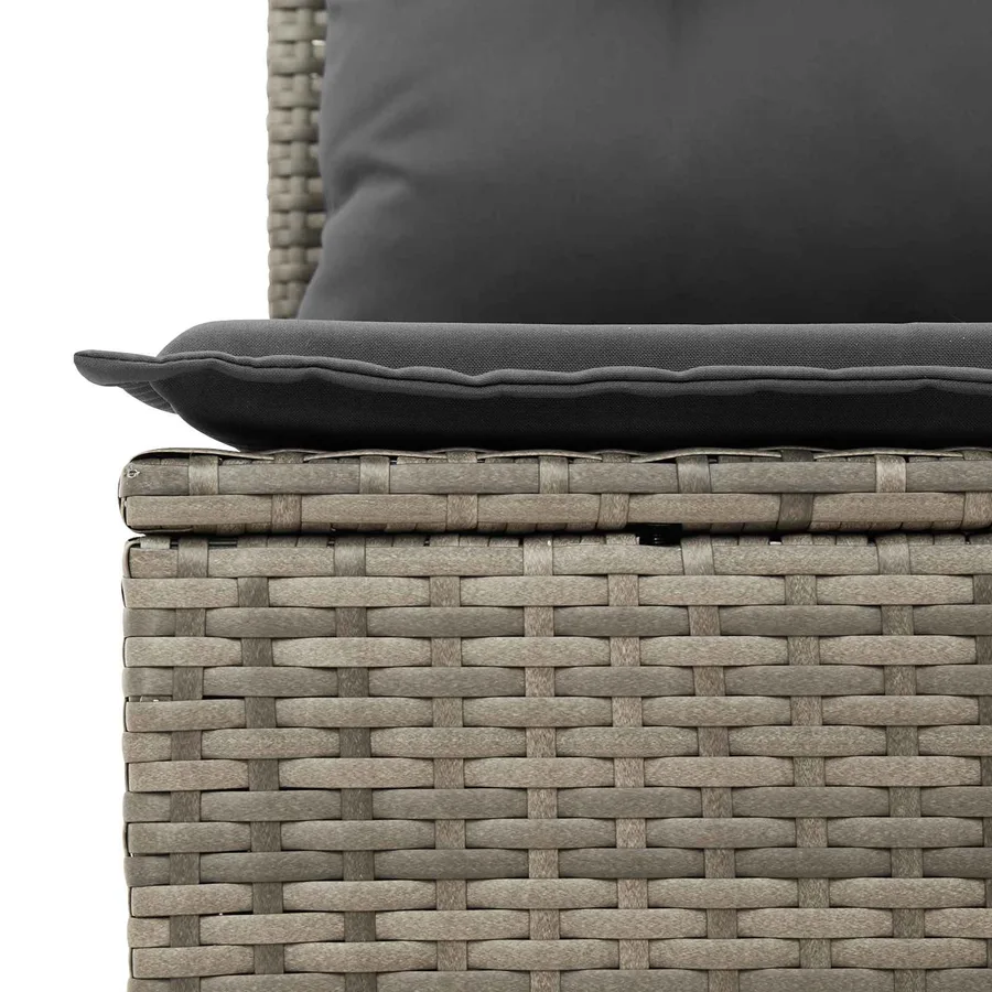 Ensemble de canapé de jardin 8 pcs Gris polyrotin - 7