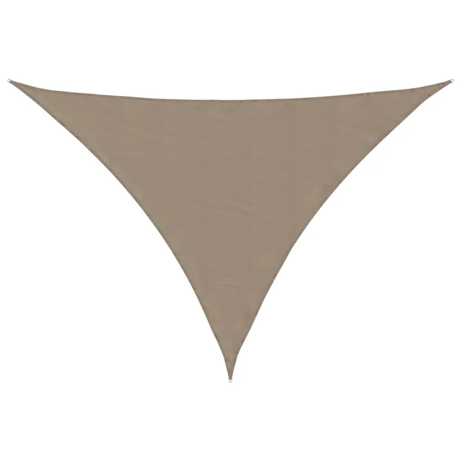 Voile de parasol tissu oxford triangulaire 3,5x3,5x4,9 m taupe - 2