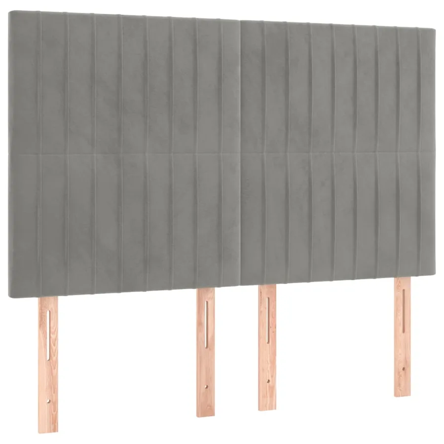 Sommier à lattes de lit avec matelas LED Gris clair 140x190 cm - 7