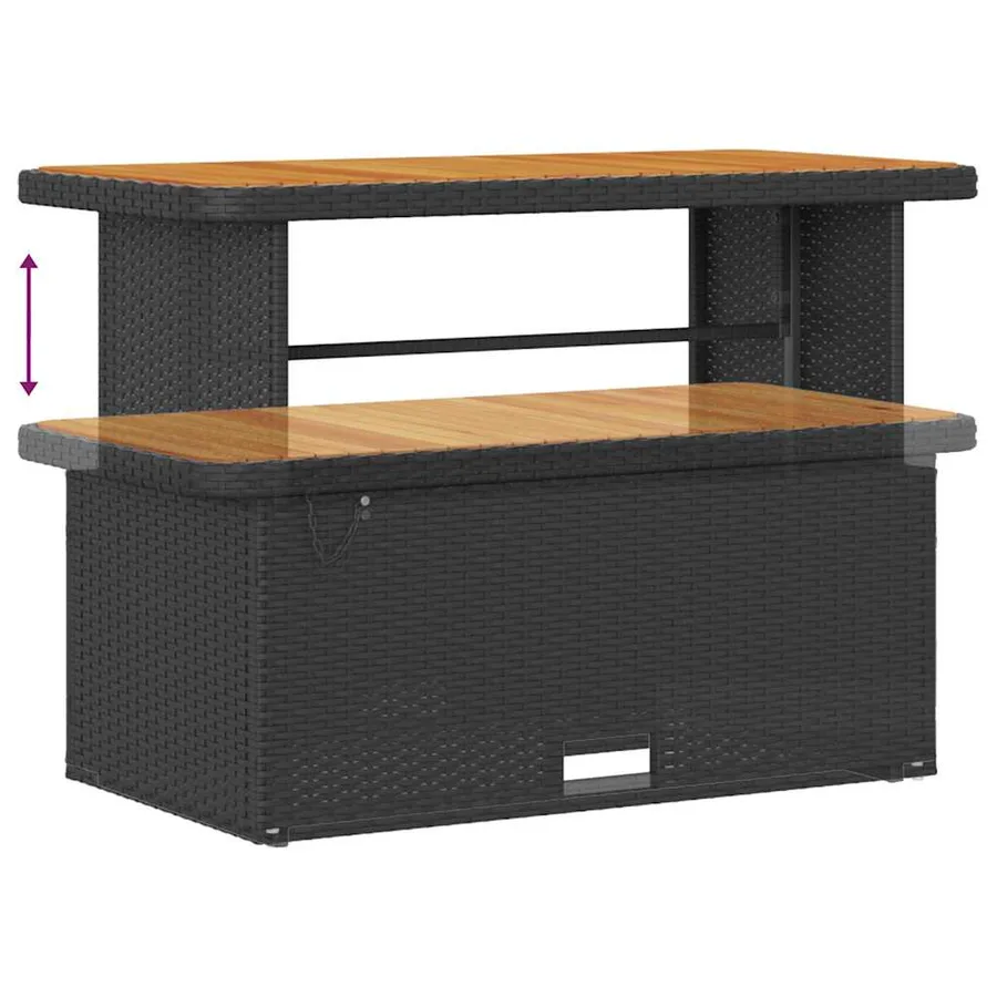 Ensemble de canapé de jardin avec coussin 13 pcs Noir polyrotin - 9