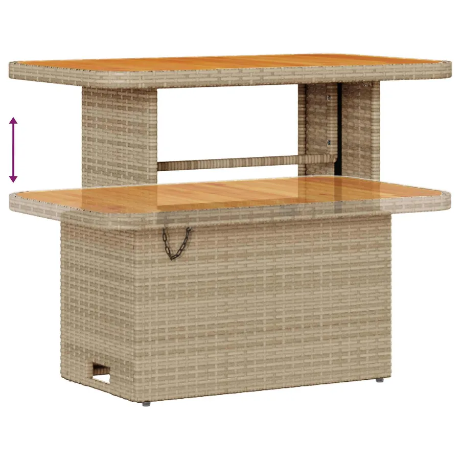 Ensemble de canapé de jardin 9 pcs Beige polyrotin - 8