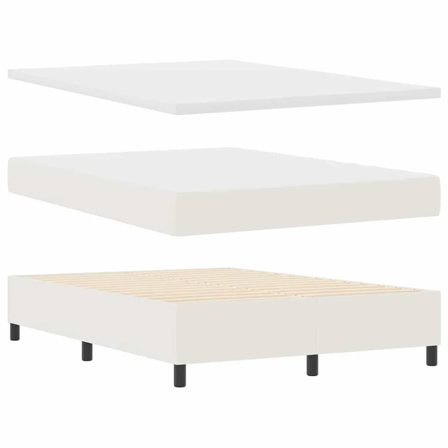 Lit à ressorts Crème et Blanc 160 x 200 cm - 5