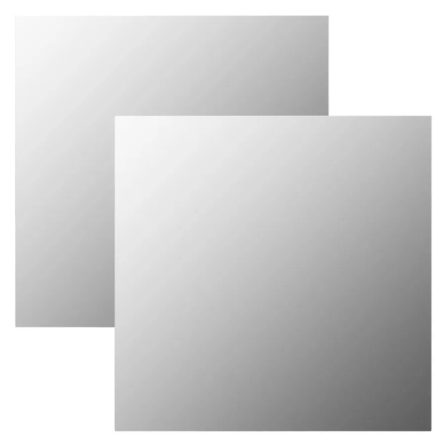 Miroirs muraux 2 pcs 60x60 cm Carré Verre