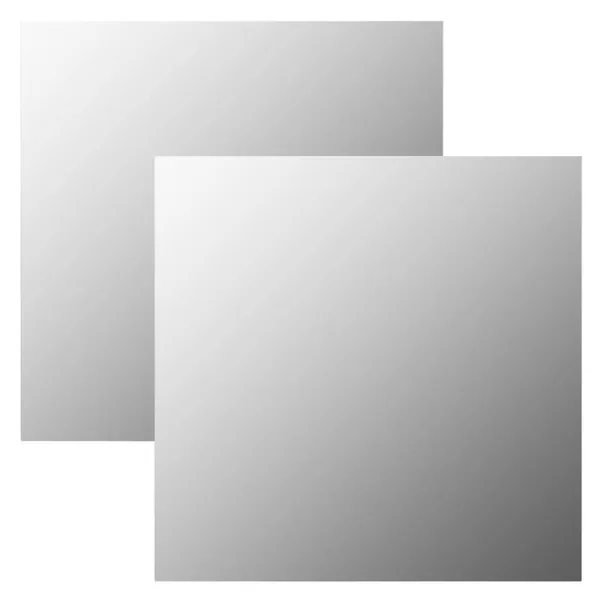 Miroirs muraux 2 pcs 60x60 cm Carré Verre