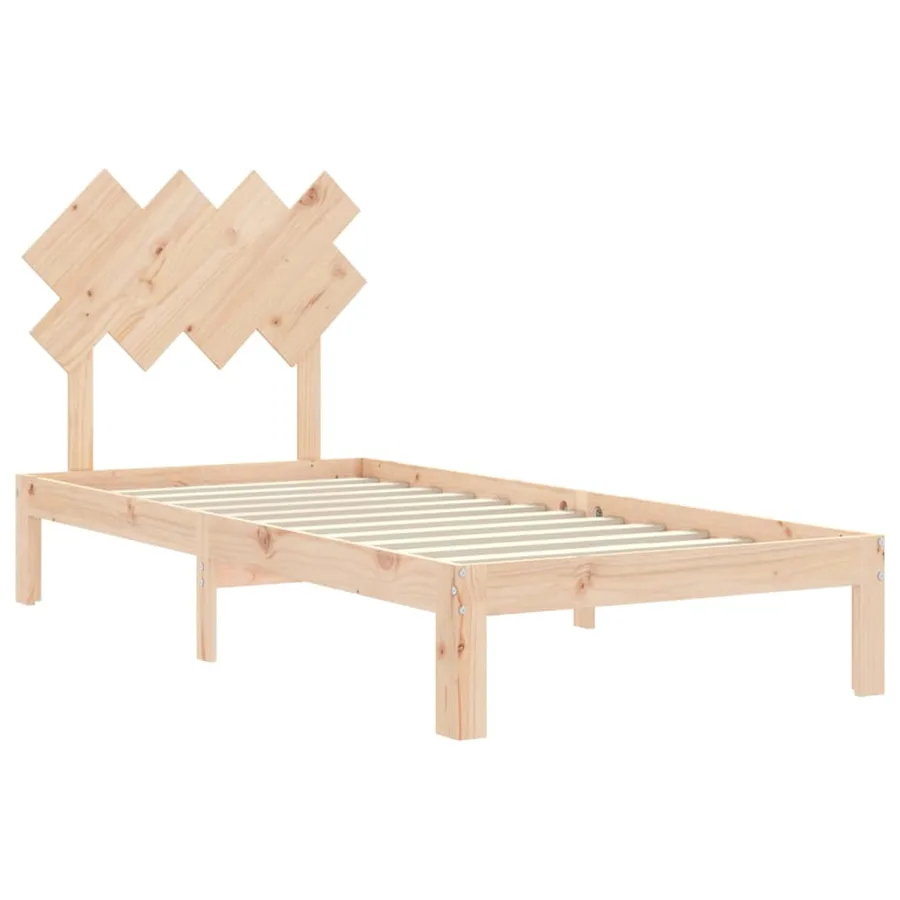 Cadre de lit sans matelas 90x200 cm bois de pin massif - 5