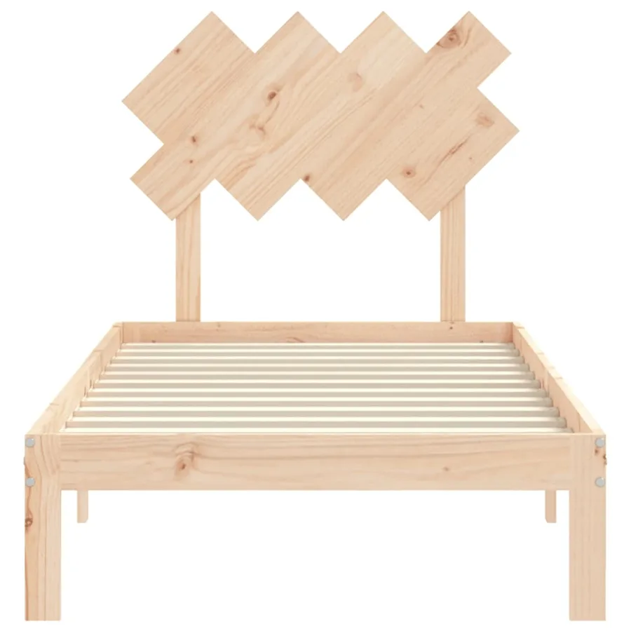 Cadre de lit sans matelas 90x200 cm bois de pin massif - 6
