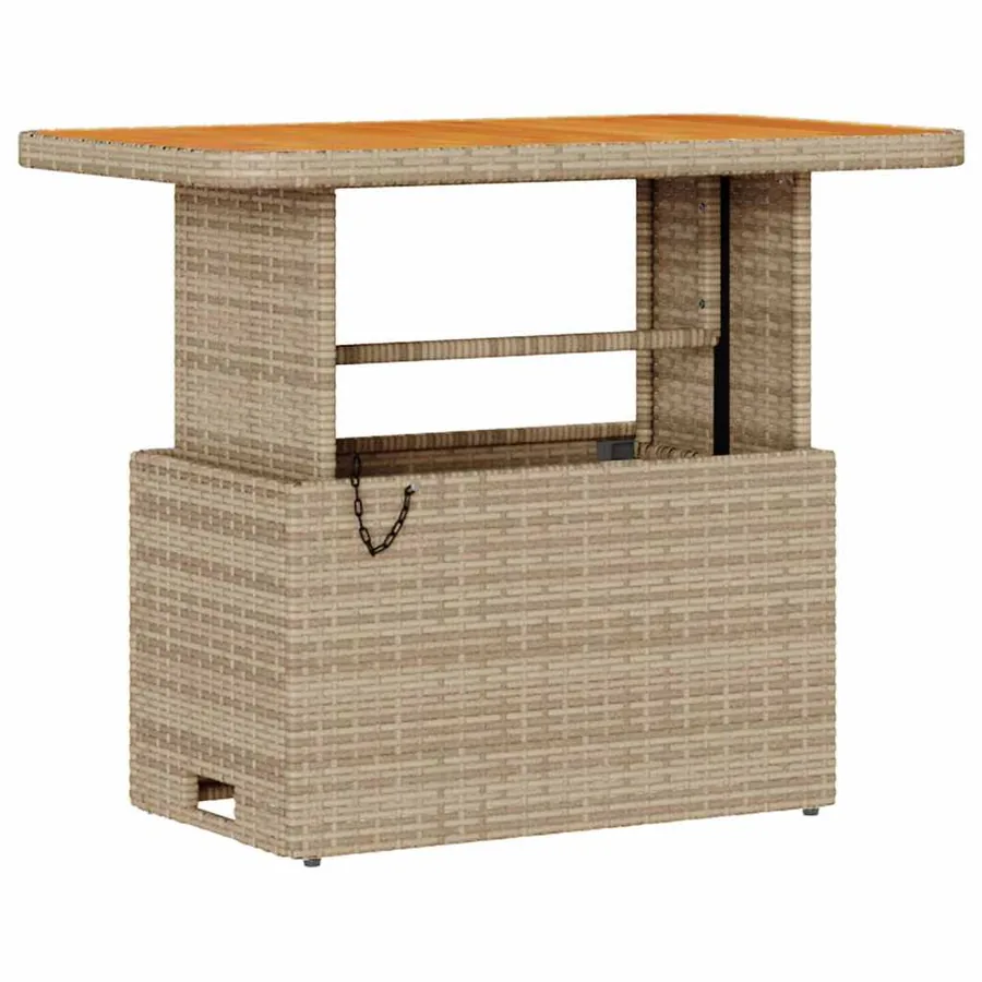 Ensemble de salle à manger pour jardin Beige polyrotin - 5