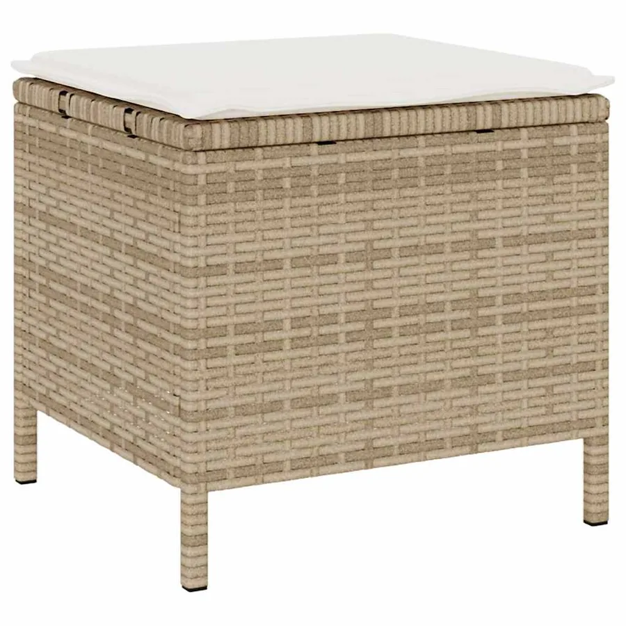 Ensemble de salle à manger pour jardin Beige polyrotin - 6