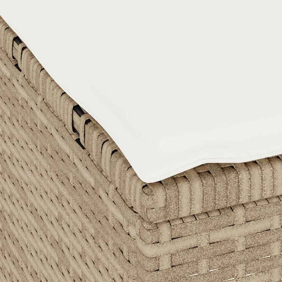 Ensemble de salle à manger pour jardin Beige polyrotin - 8