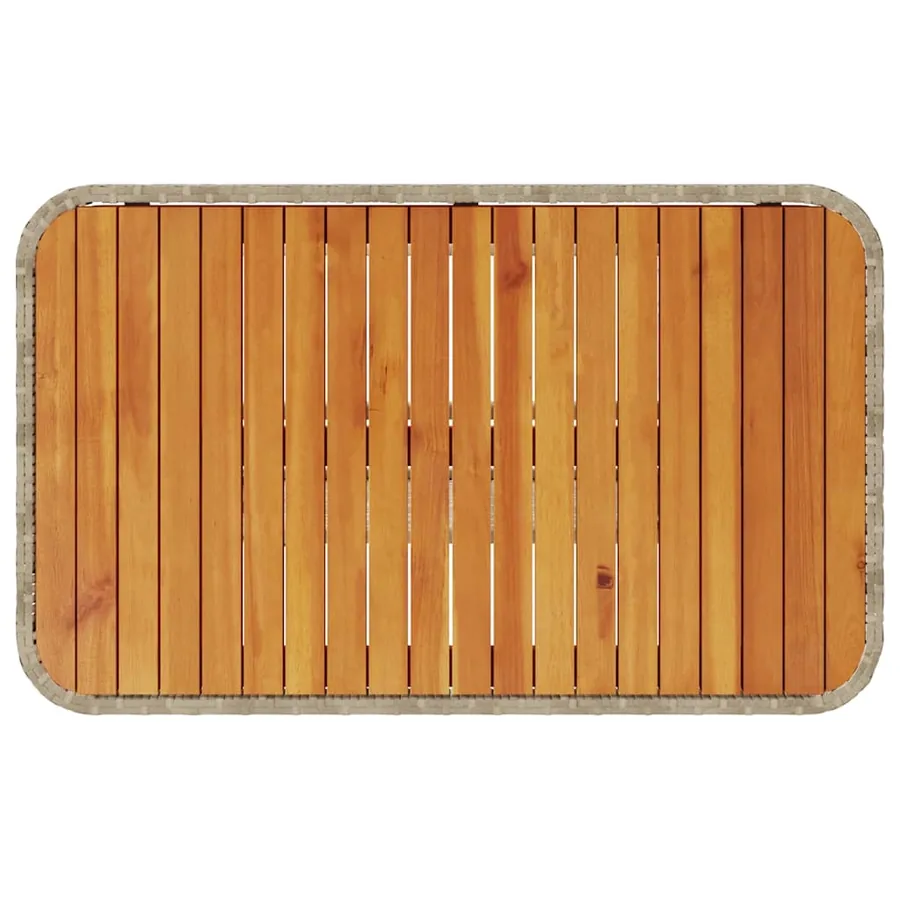 Ensemble de salle à manger pour jardin Beige polyrotin - 9