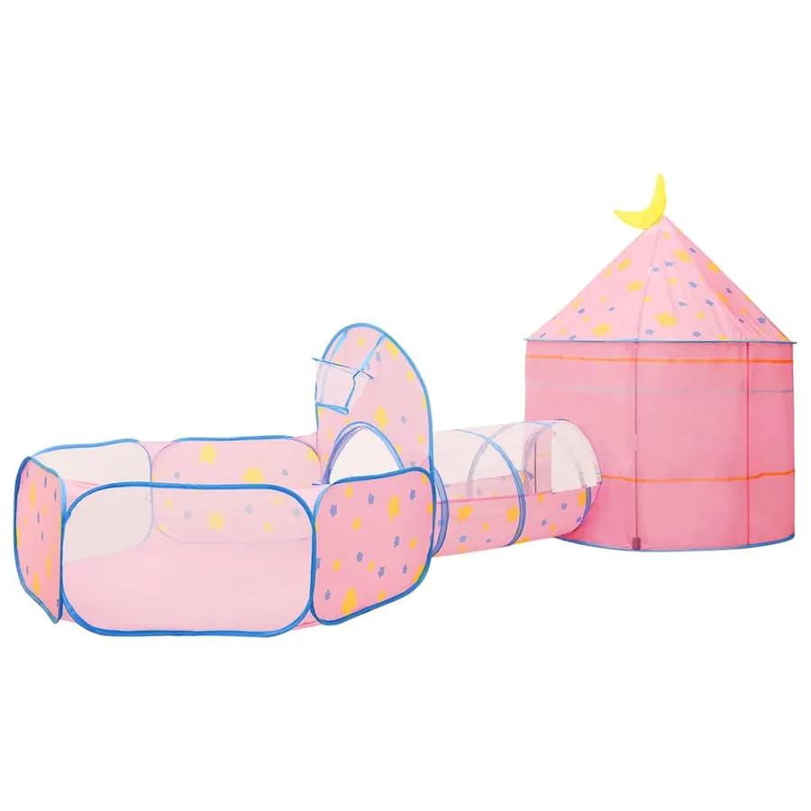 Tente de jeu pour enfants avec 250 balles Rose 301x120x128 cm - 6