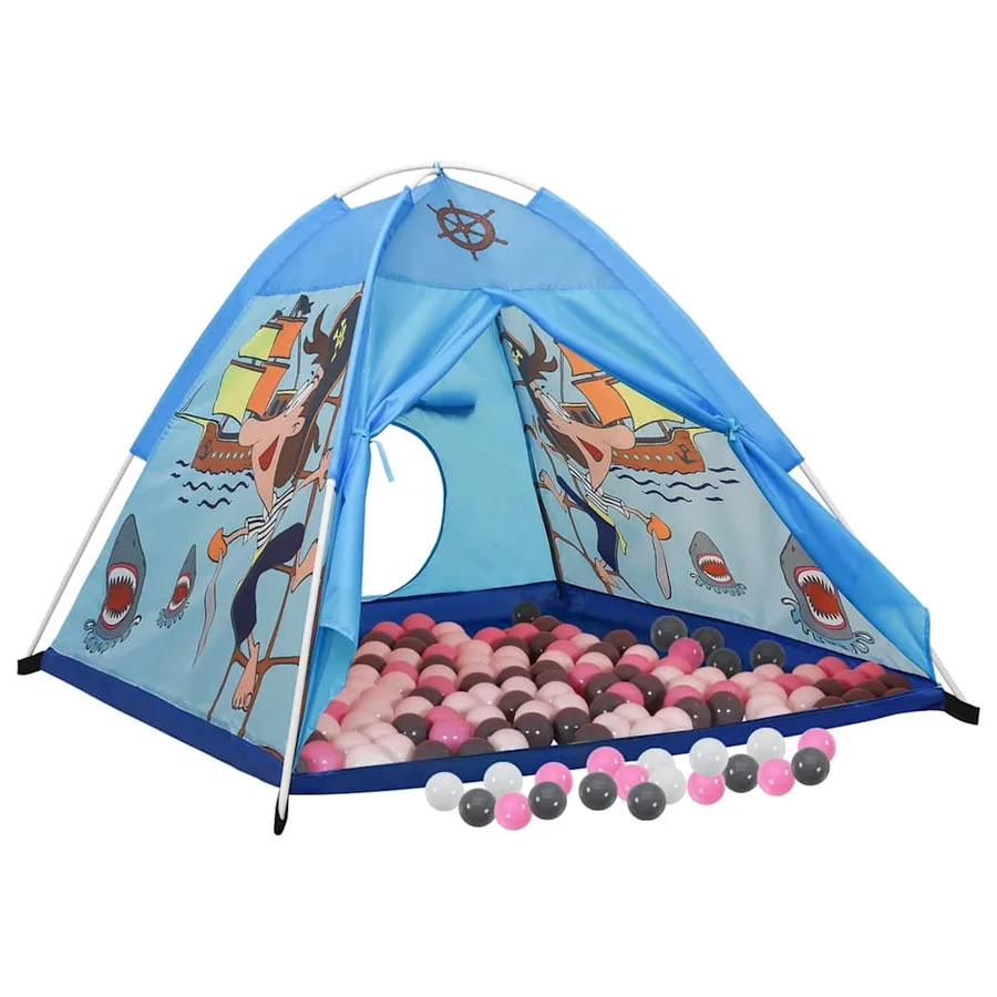 Tente de jeu pour enfants avec 250 balles Bleu 120x120x90 cm - 2