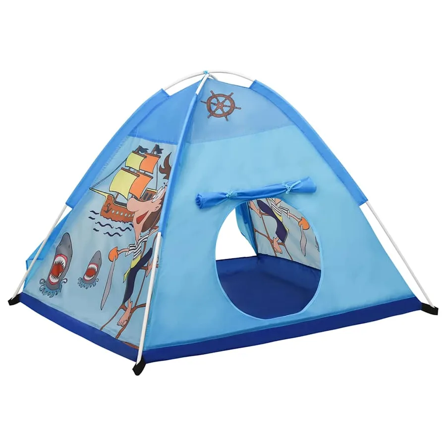 Tente de jeu pour enfants avec 250 balles Bleu 120x120x90 cm - 5