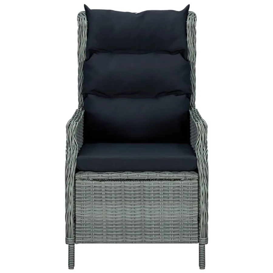 Ensemble à manger de jardin 7 pcs Gris clair - 4