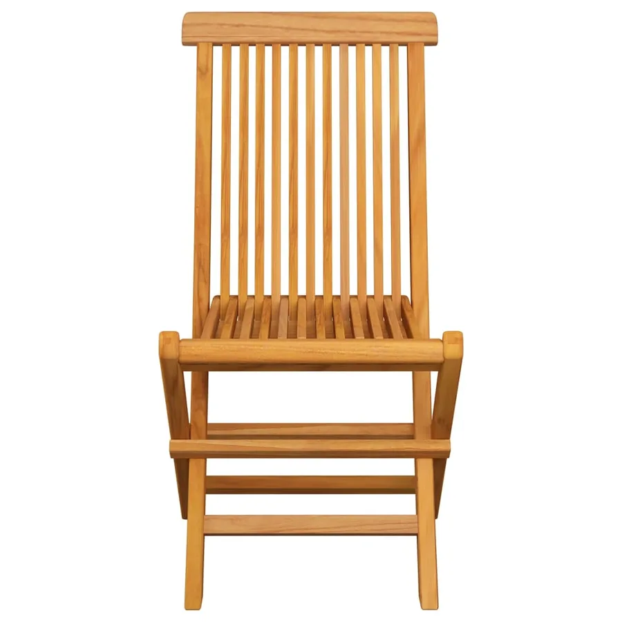 Chaises de jardin pliables lot de 8 Bois de teck massif - 3