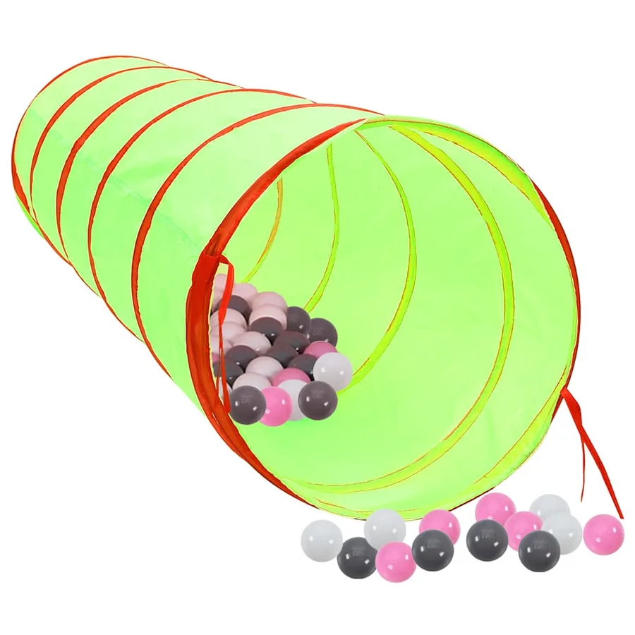 Tunnel de jeu pour enfants avec 250 balles Vert 175cm Polyester - 2