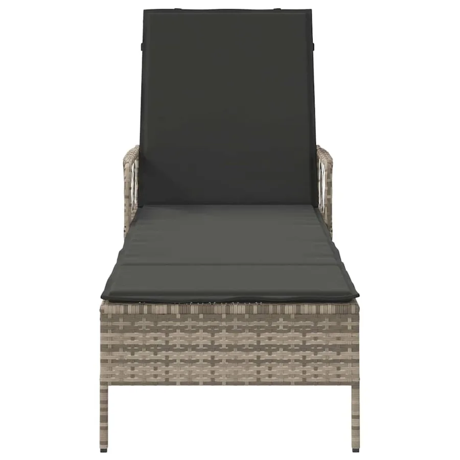 Transat Gris clair et gris foncé 200 x 55 x 92 cm polyrotin - 6