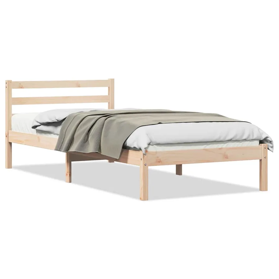 Cadre de lit Marron 225,5 x 105,5 x 69,5 cm Bois de Pin Massif - 3