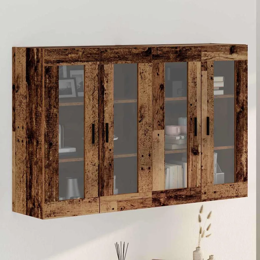 Armoires Murailles 2 pcs Bois ancien 69,5 x 34 x 90 cm