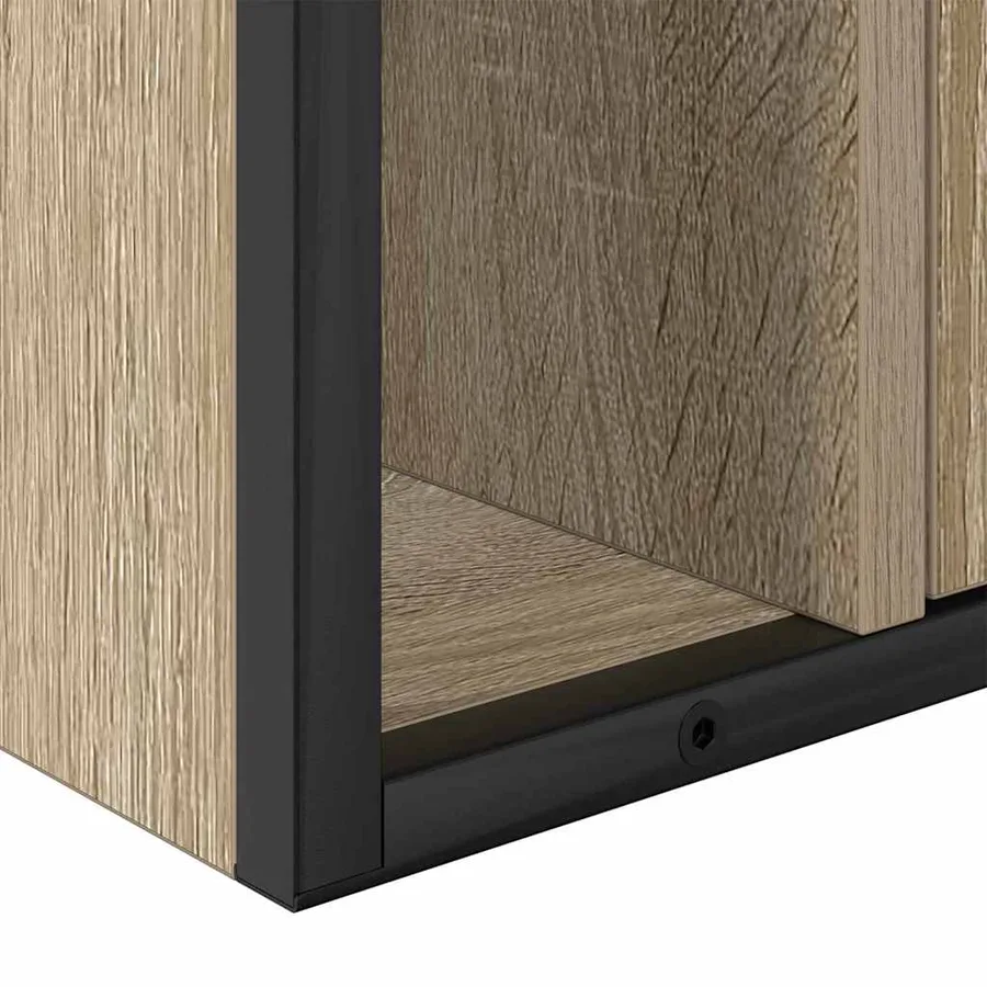 Ensemble de mobilier de salle de bain avec étagère 3 pcs Marron - 9