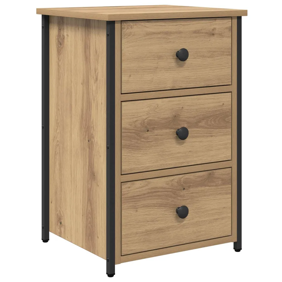 Cabinet de chevet Marron 40 x 36 x 60 cm Bois Recyclé Solide - 2