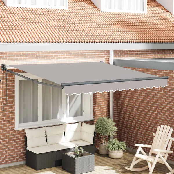 Auvent rétractable Gris clair 300 x 250 x 165 cm