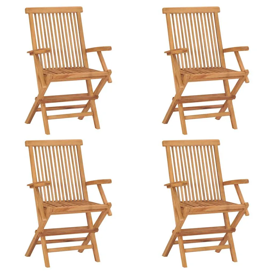 Salon de jardin 5 pcs Bois de teck massif - 7