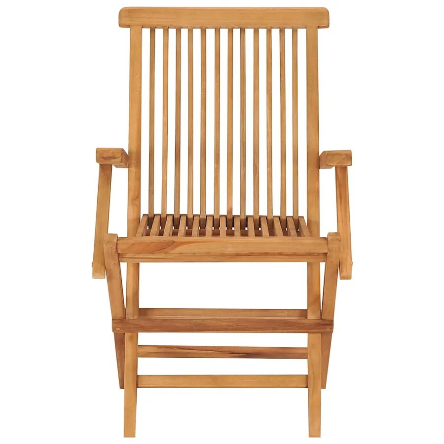 Salon de jardin 5 pcs Bois de teck massif - 9