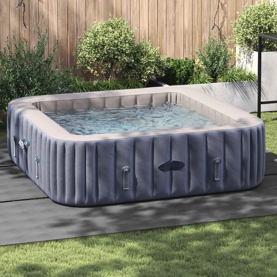 Tapis de piscine Gris clair 396 x 396 x 0,1 cm Tissu non tissé