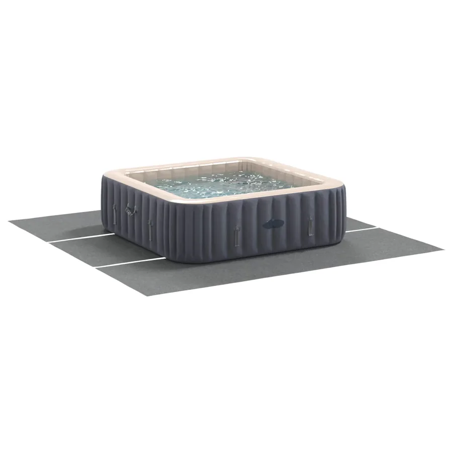Tapis de piscine Gris clair 396 x 396 x 0,1 cm Tissu non tissé - 3