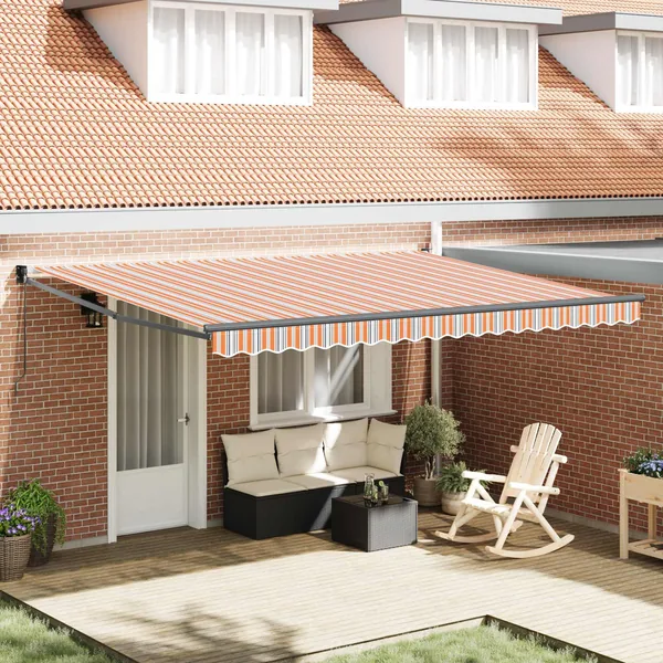 Auvent rétractable Multicolore 450 × 300 cm