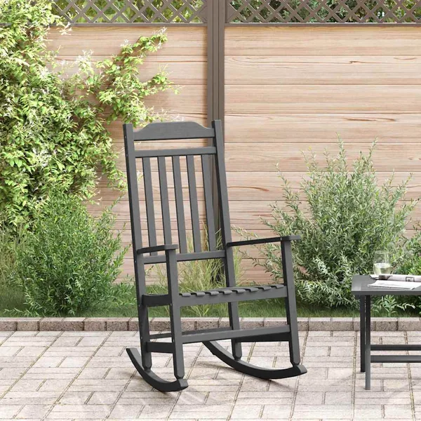 Chaise à bascule Noir 84 x 65 x 114 cm Résine