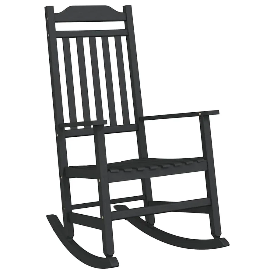 Chaise à bascule Noir 84 x 65 x 114 cm Résine - 2