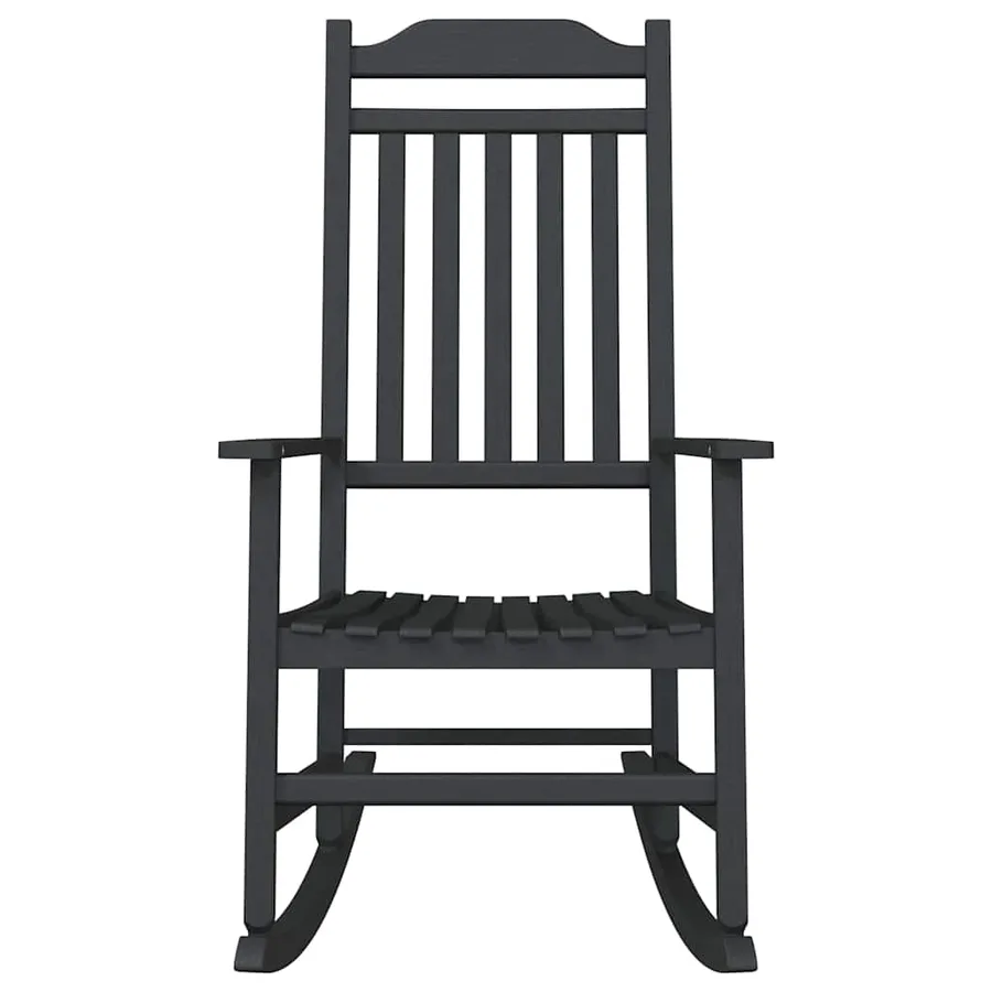 Chaise à bascule Noir 84 x 65 x 114 cm Résine - 4