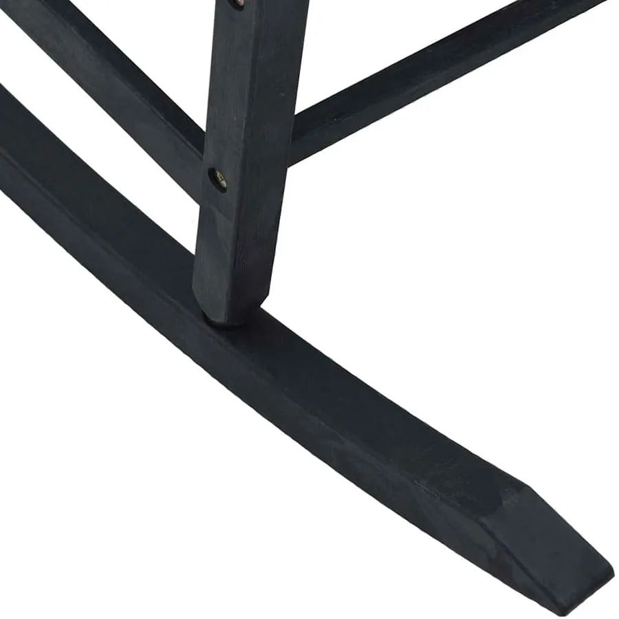 Chaise à bascule Noir 84 x 65 x 114 cm Résine - 7