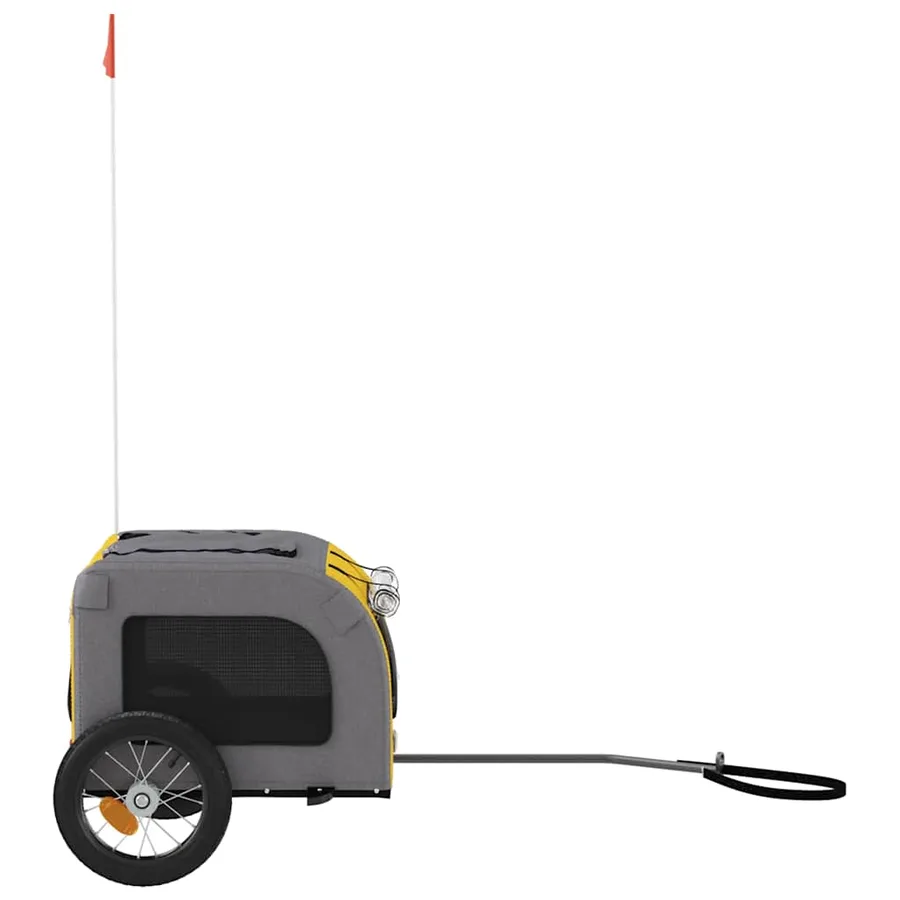 Remorque de vélo pour animaux de compagnie jaune et gris - 6