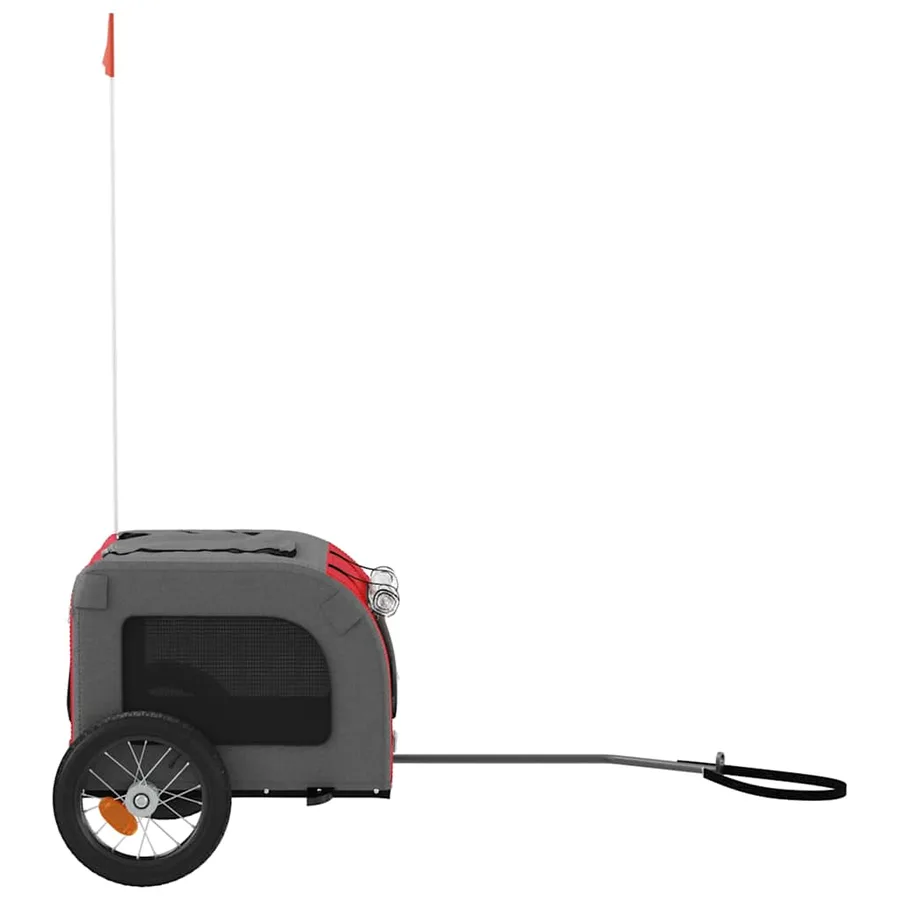 Remorque de vélo pour animaux de compagnie rouge et gris - 6