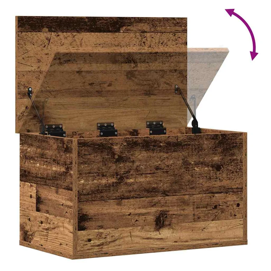 Boîte de Rangement avec stockage Bois Ancien 60 x 35 x 35 cm - 10