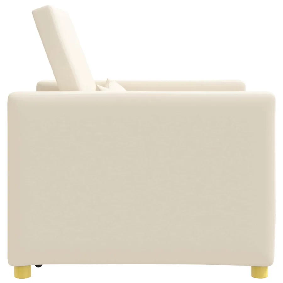 Canapé-lit escamotable simple Blanc crème 90 x 165 x 87 cm - 6