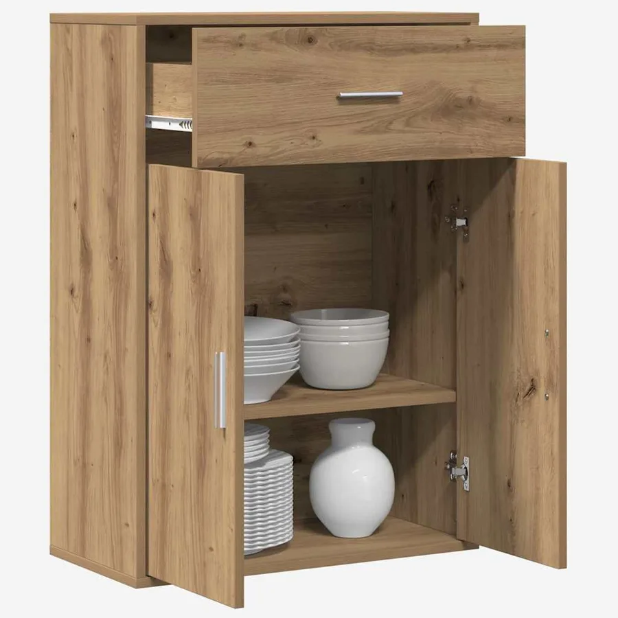 Buffet Chêne artisanal 60 x 30 x 84 cm Bois d'ingénierie - 3