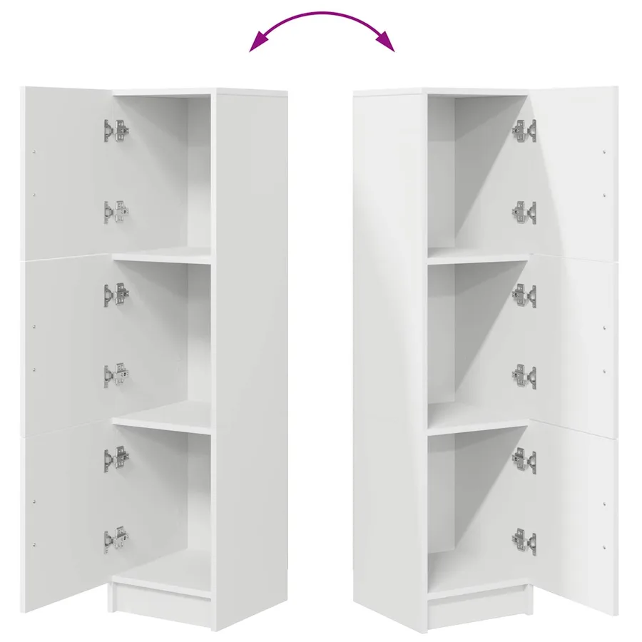Haut Armoire Blanc 31.5 x 32 x 122.5 cm - 11