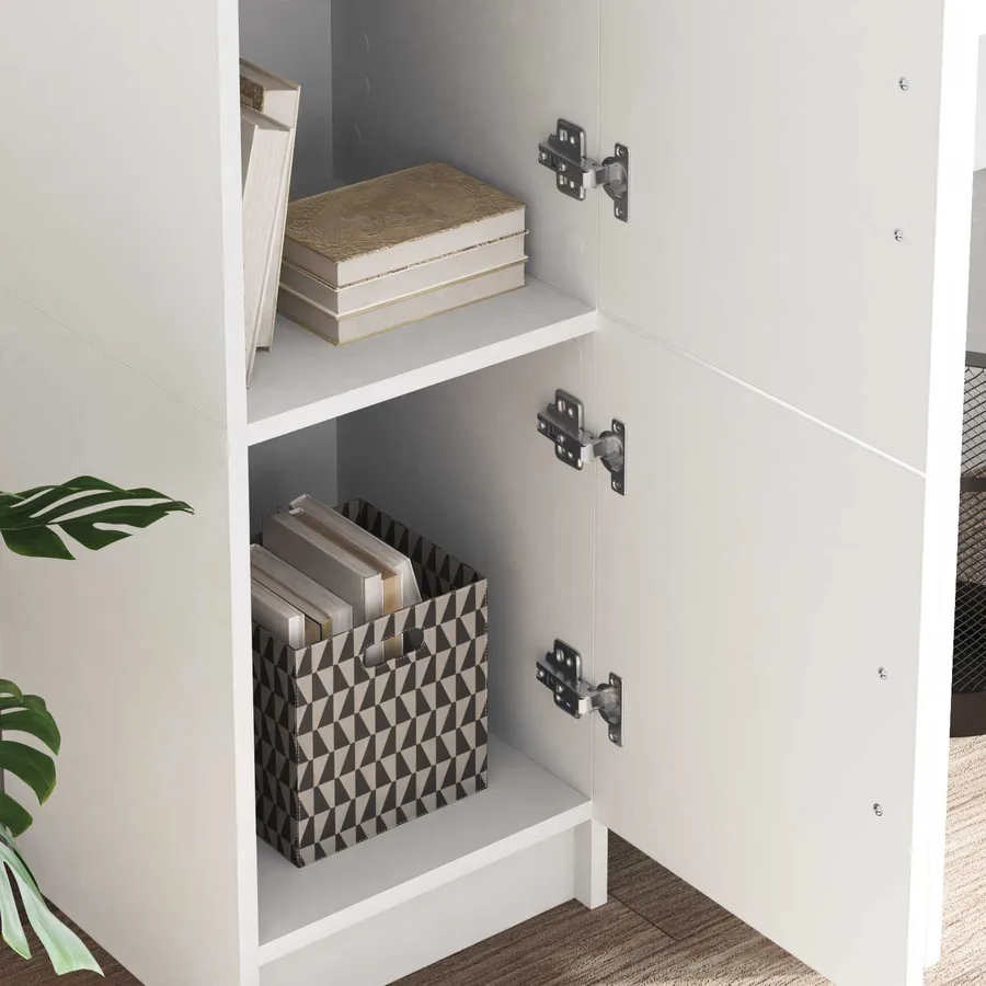Haut Armoire Blanc 31.5 x 32 x 122.5 cm - 4