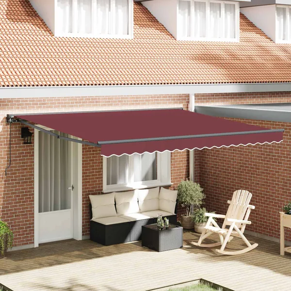 Cadre d'auvent Bordeaux 400 × 300 cm