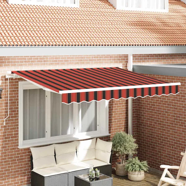 Auvent Rétractable Orange 250 x 200 cm tissu
