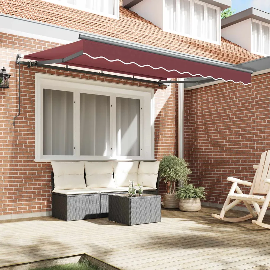 Auvent Rétractable Bordeaux 250 x 200 cm tissu - 3