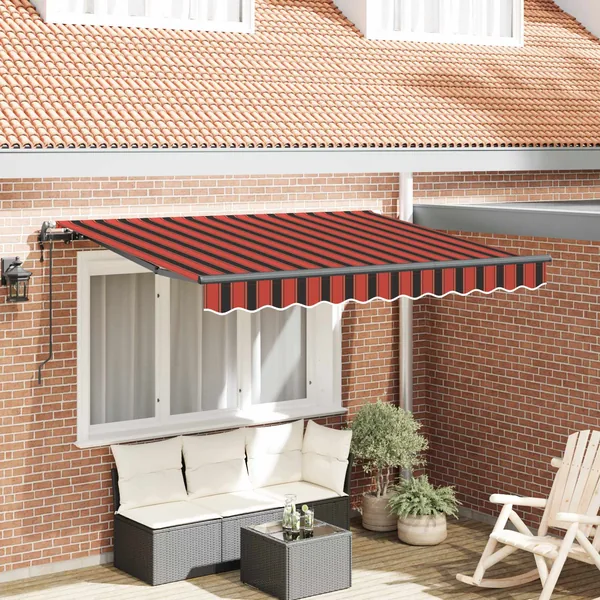 Auvent Rétractable Orange 300 x 200 cm tissu