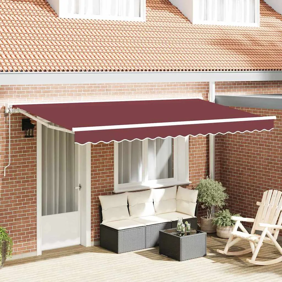 Cadre d'auvent Bordeaux 400 x 200 cm
