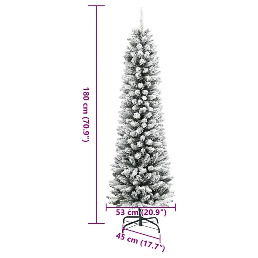 Sapin de Noël artificiel Blanc 180 cm PVC, métal et plastique - 20